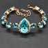 Браслет "Debesu Piliens (Light Turquoise)" с кристаллами Swarovski™